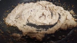 Add onion paste in methi mattar malai recipe